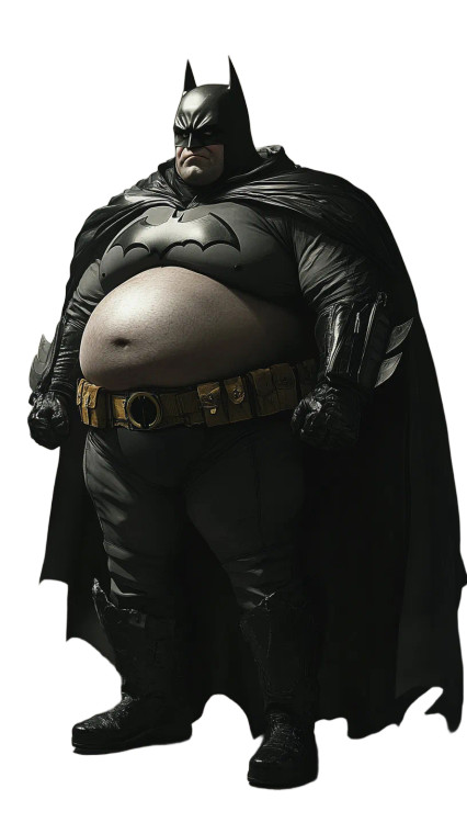 Obese Batman V4 Vinyl Car Decal Sticker – Waterproof & UV-Resistant 8"