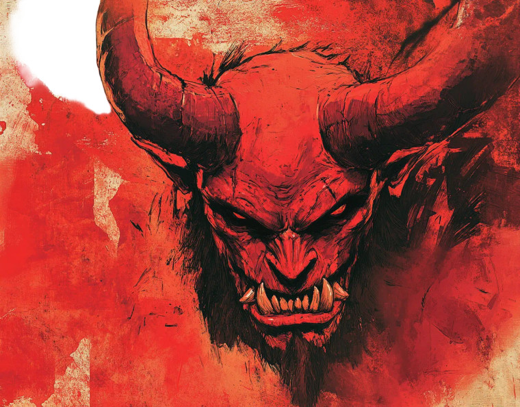 Big Red Demon Vinyl Car Decal Sticker – Waterproof & UV-Resistant 8"