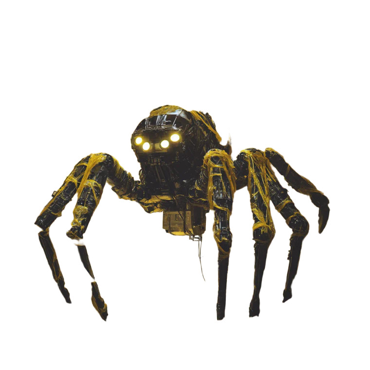 Dieselpunk Tape Spider Vinyl Car Decal Sticker – Waterproof & UV-Resistant 8"