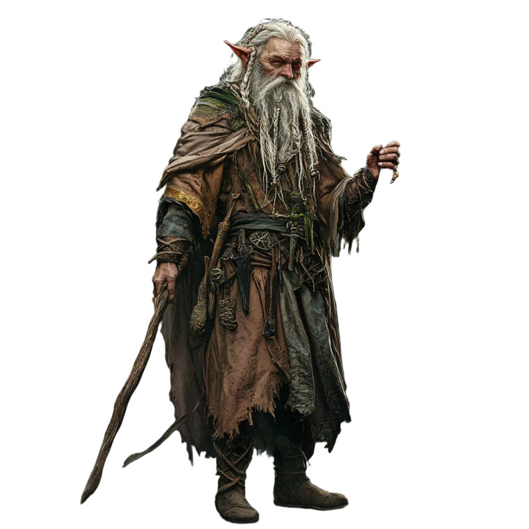 Wood Elf Wizard Vinyl Car Decal Sticker – Waterproof & UV-Resistant 8"