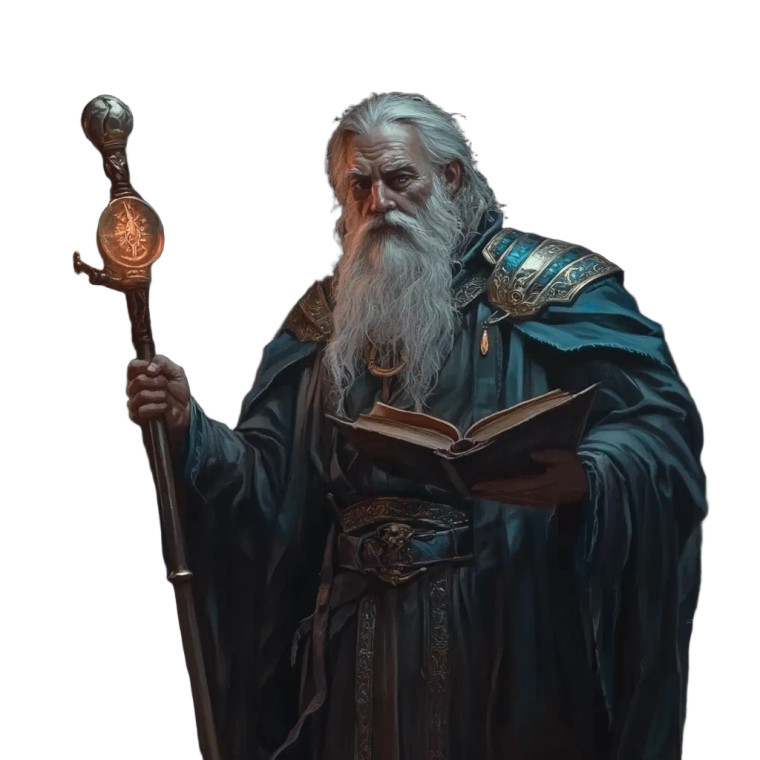 Elderly Wizard Study Vinyl Car Decal Sticker – Waterproof & UV-Resistant 8"
