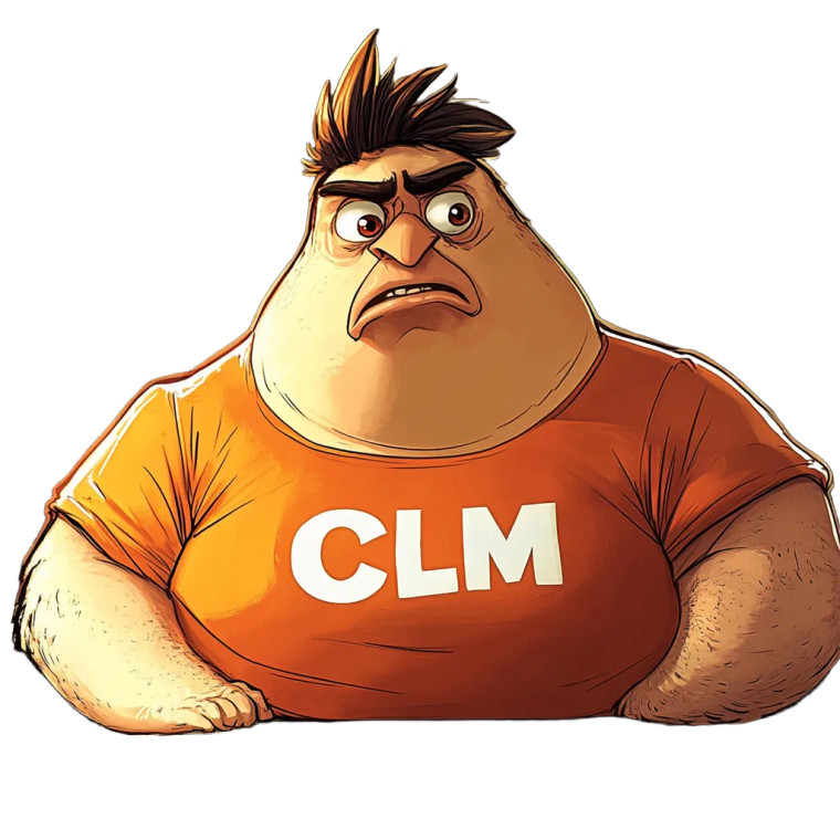 Overweight Chicken Clm Vinyl Car Decal Sticker – Waterproof & UV-Resistant 8"