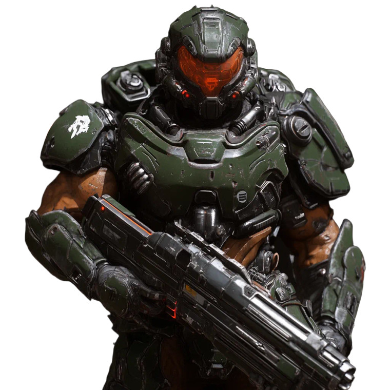 Doom Marine Vinyl Car Decal Sticker – Waterproof & UV-Resistant 8"