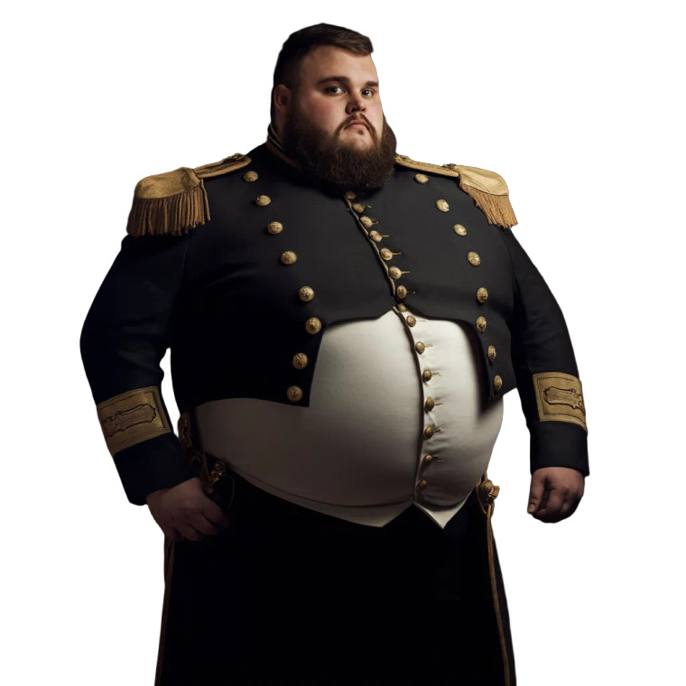 Uniformed Large Man Vinyl Car Decal Sticker – Waterproof & UV-Resistant 8"