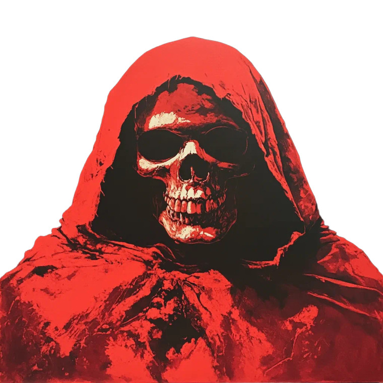 Skeletor In Red Vinyl Car Decal Sticker – Waterproof & UV-Resistant 8"