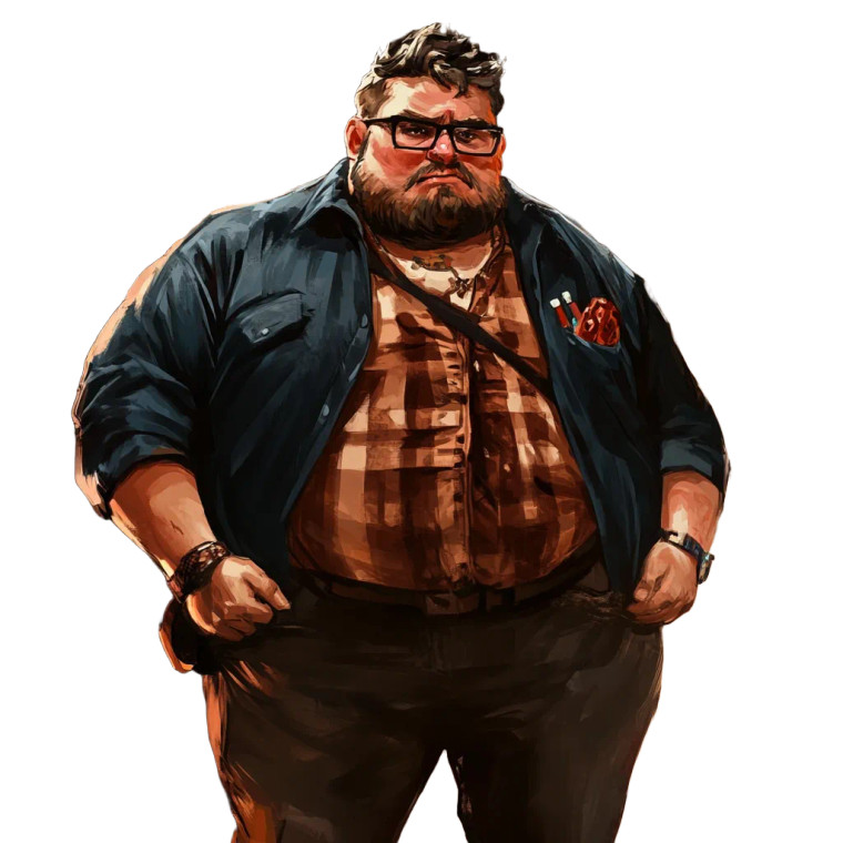 Hateful Fat Nerd Vinyl Car Decal Sticker – Waterproof & UV-Resistant 8"