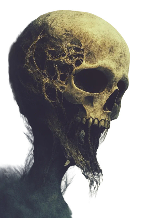 Beksinski Skull Vinyl Car Decal Sticker – Waterproof & UV-Resistant 8"