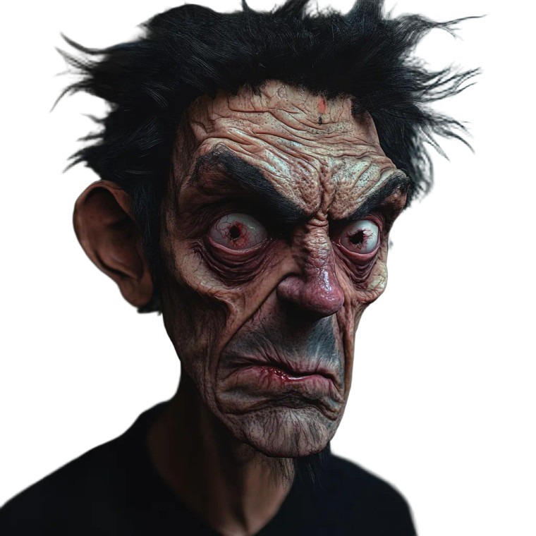 Terrifying Realistic Face Vinyl Car Decal Sticker – Waterproof & UV-Resistant 8"