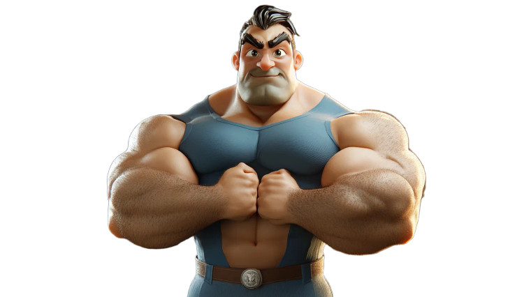 Muscly Superhero Vinyl Car Decal Sticker – Waterproof & UV-Resistant 8"