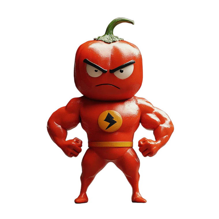 Paprika Superhero Vinyl Car Decal Sticker – Waterproof & UV-Resistant 8"