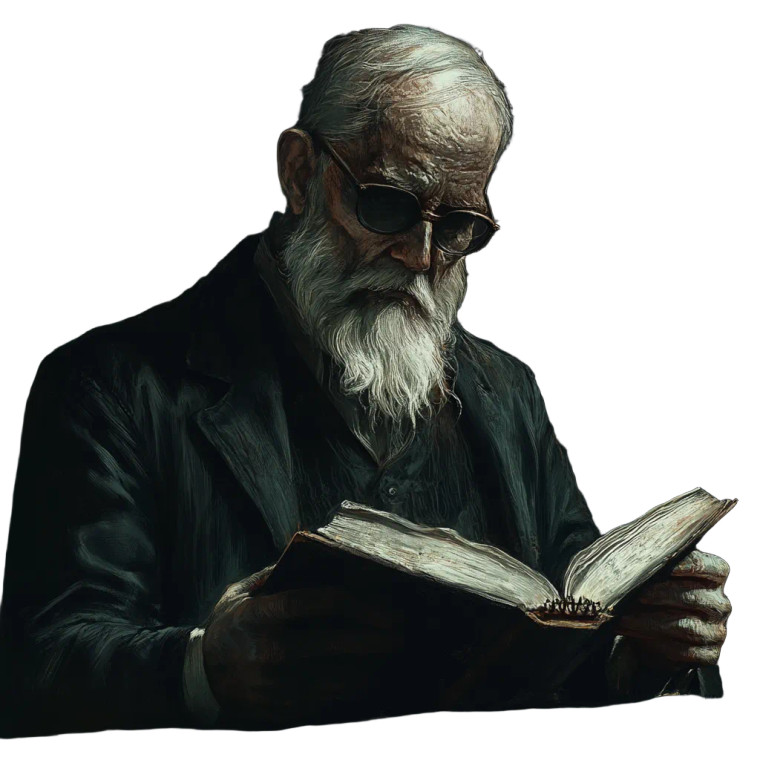 Gothic Horror Librarian Vinyl Car Decal Sticker – Waterproof & UV-Resistant 8"