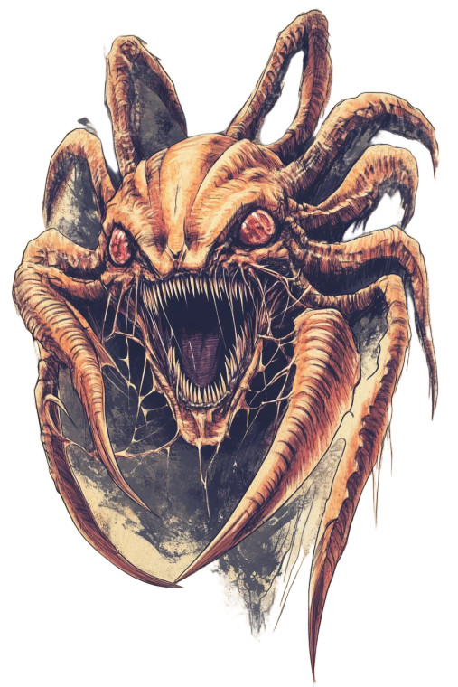 Alien Facehugger Tattoo Vinyl Car Decal Sticker – Waterproof & UV-Resistant 8"