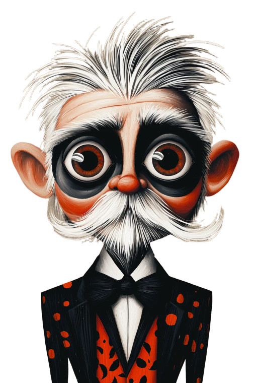 Whimsical Old Man Vinyl Car Decal Sticker – Waterproof & UV-Resistant 8"