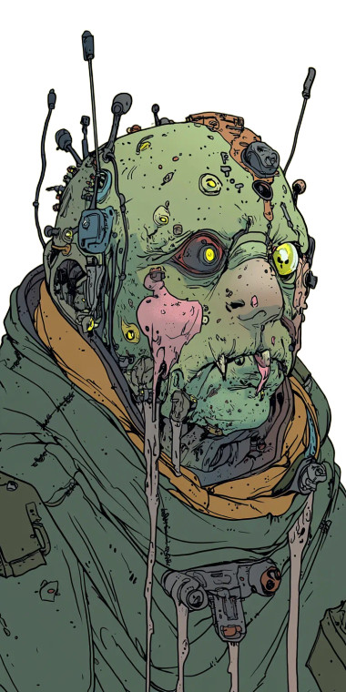 Slime-Covered Ganger Vinyl Car Decal Sticker – Waterproof & UV-Resistant 8"