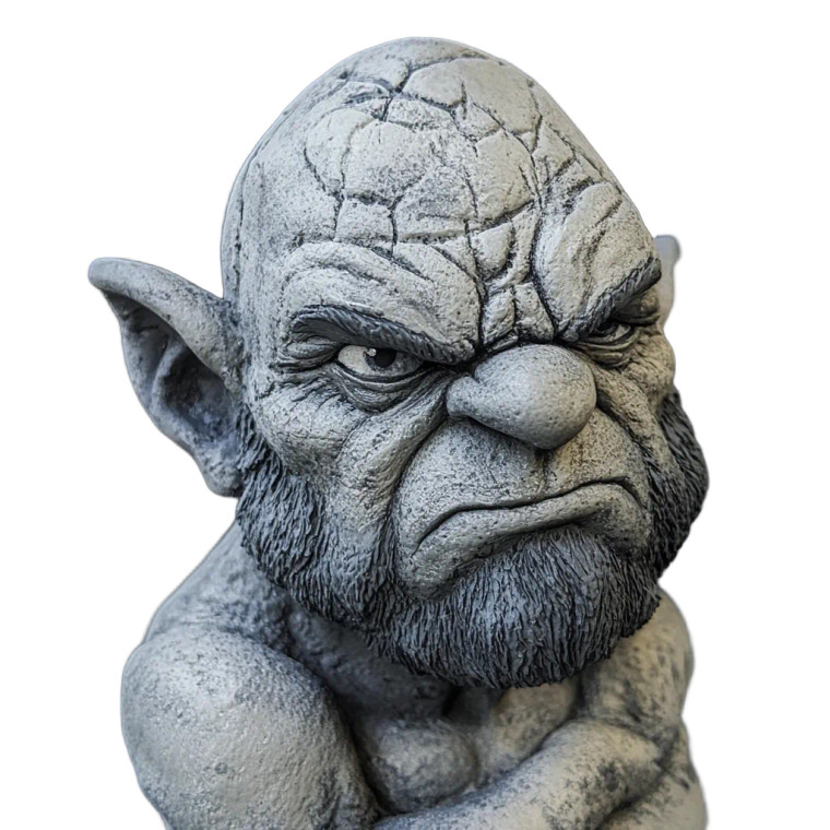 Grumpy Rock Gnome Vinyl Car Decal Sticker – Waterproof & UV-Resistant 8"