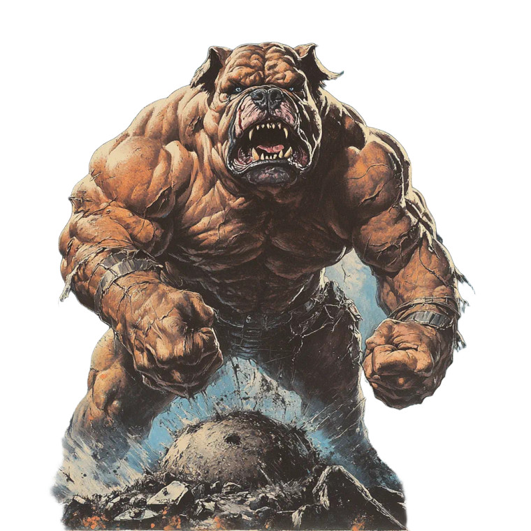 Angry Metal Bulldog Vinyl Car Decal Sticker – Waterproof & UV-Resistant 8"