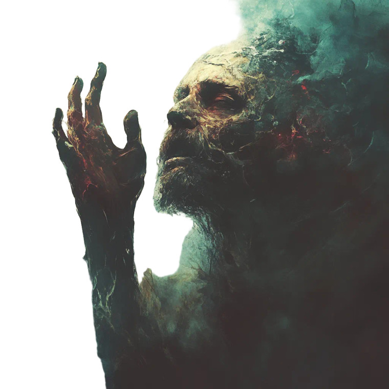 Sad Demon Pleading Vinyl Car Decal Sticker – Waterproof & UV-Resistant 8"