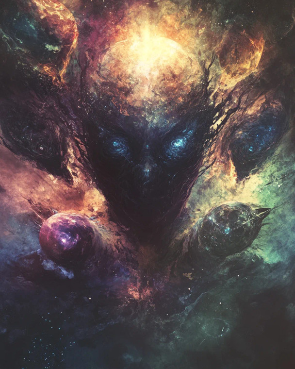 Ethereal Space Aliens Vinyl Car Decal Sticker – Waterproof & UV-Resistant 8"