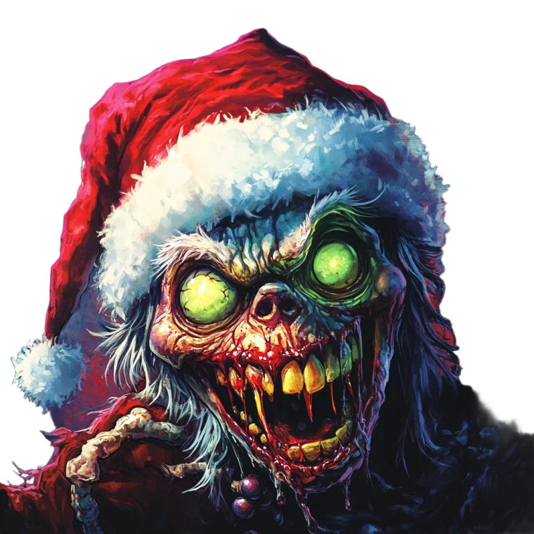 Mischievous Holiday Ghoul Vinyl Car Decal Sticker – Waterproof & UV-Resistant 8"