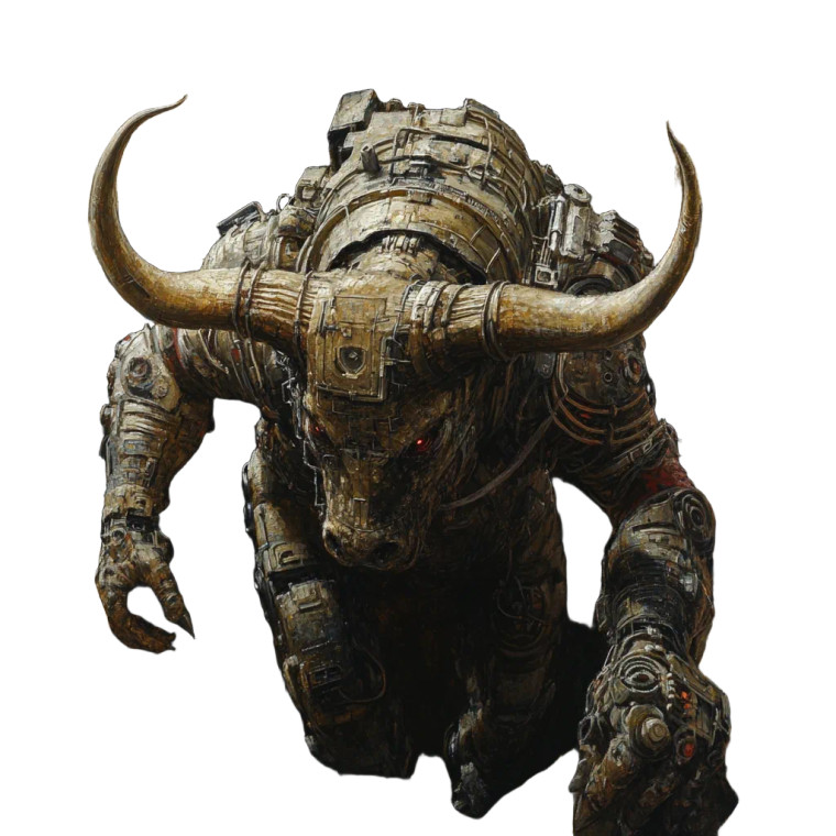 Cyborg Minotaur Maze Vinyl Car Decal Sticker – Waterproof & UV-Resistant 8"