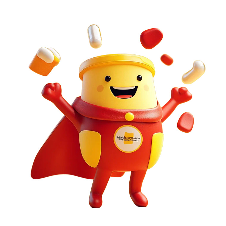 Multivitam Mascot Vinyl Car Decal Sticker – Waterproof & UV-Resistant 8"