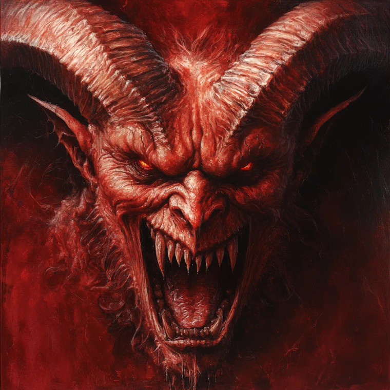 Scary Devil Vinyl Car Decal Sticker – Waterproof & UV-Resistant 8"