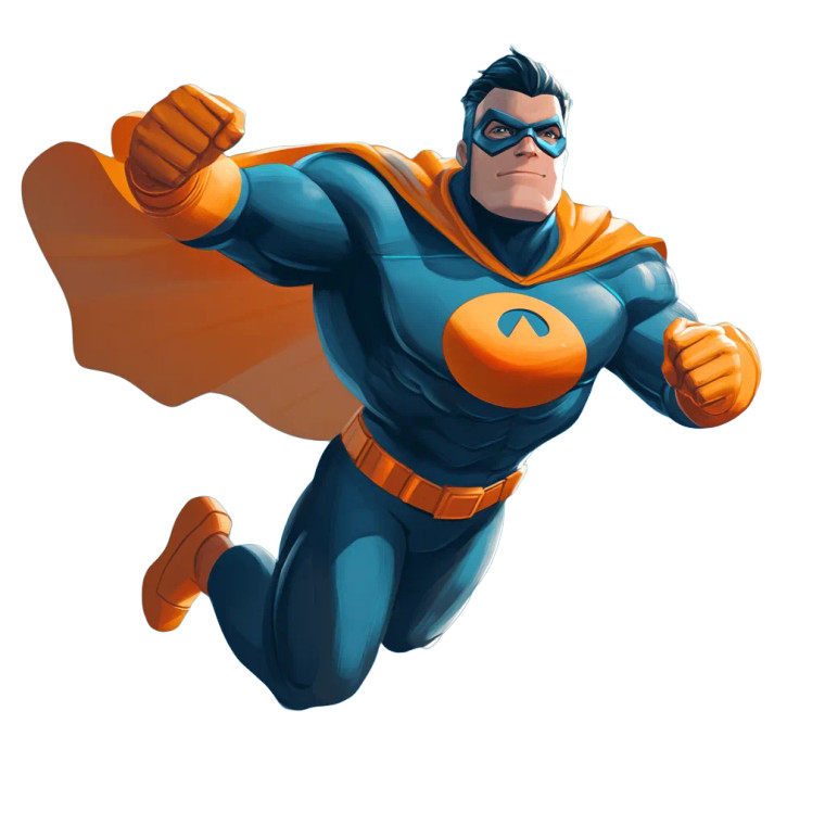 Cartoonish Superhero Vinyl Car Decal Sticker – Waterproof & UV-Resistant 8"