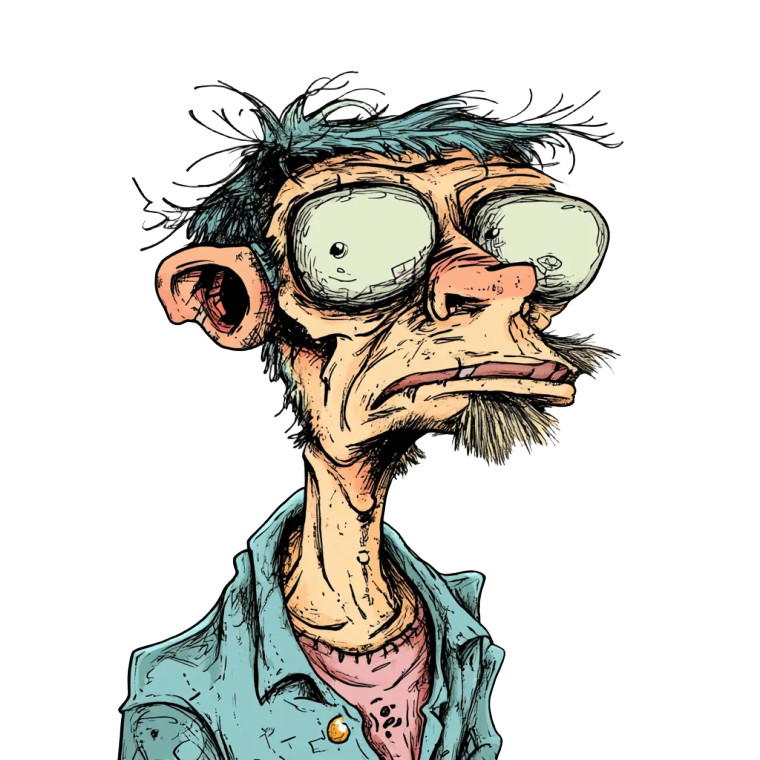 Weird Comic Dude Vinyl Car Decal Sticker – Waterproof & UV-Resistant 8"