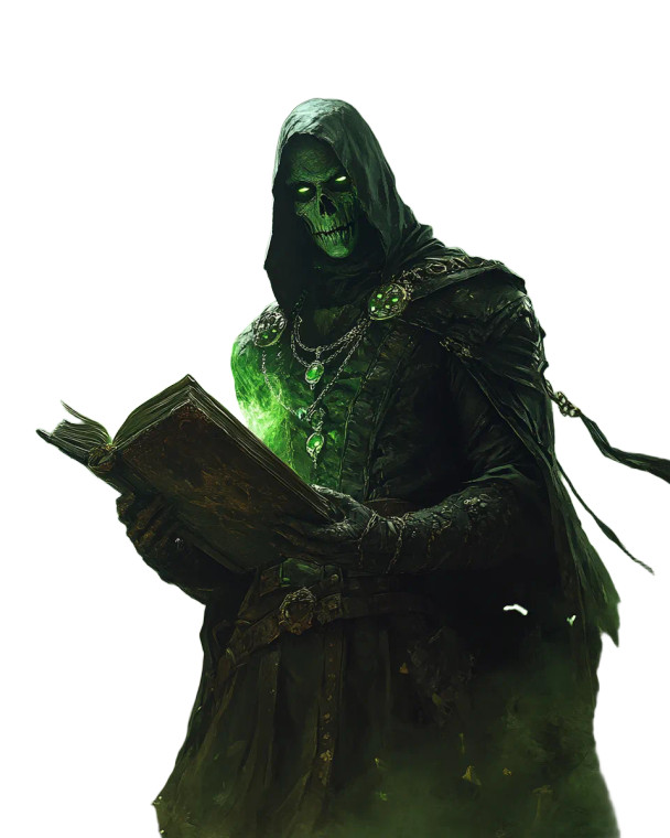 Elegant Necromancer Mage Vinyl Car Decal Sticker – Waterproof & UV-Resistant 8"