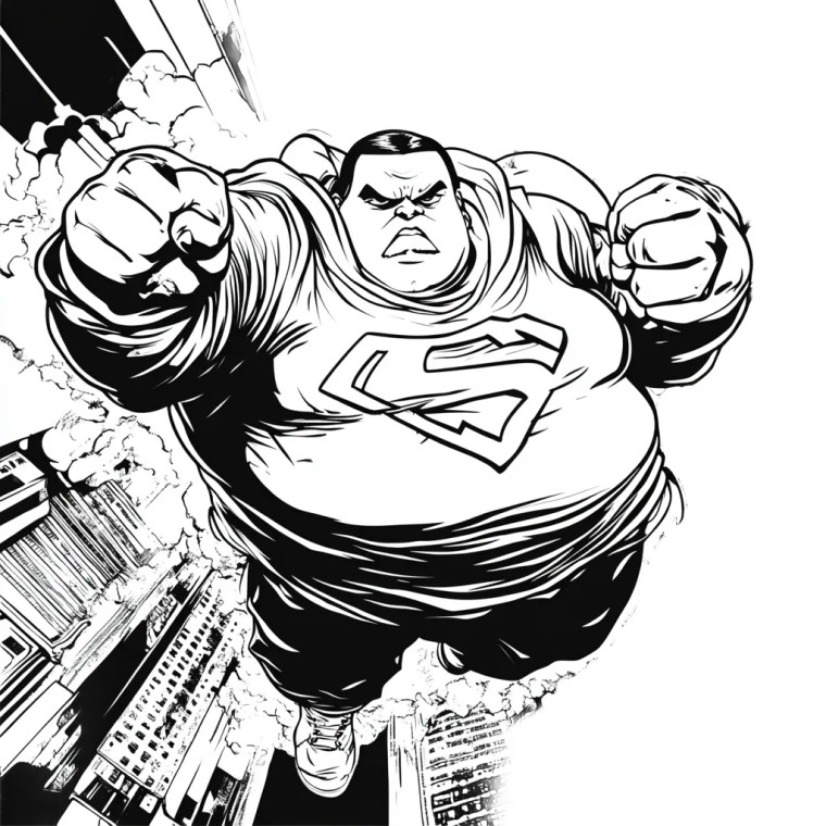 Obese Superhero Graffiti Vinyl Car Decal Sticker – Waterproof & UV-Resistant 8"