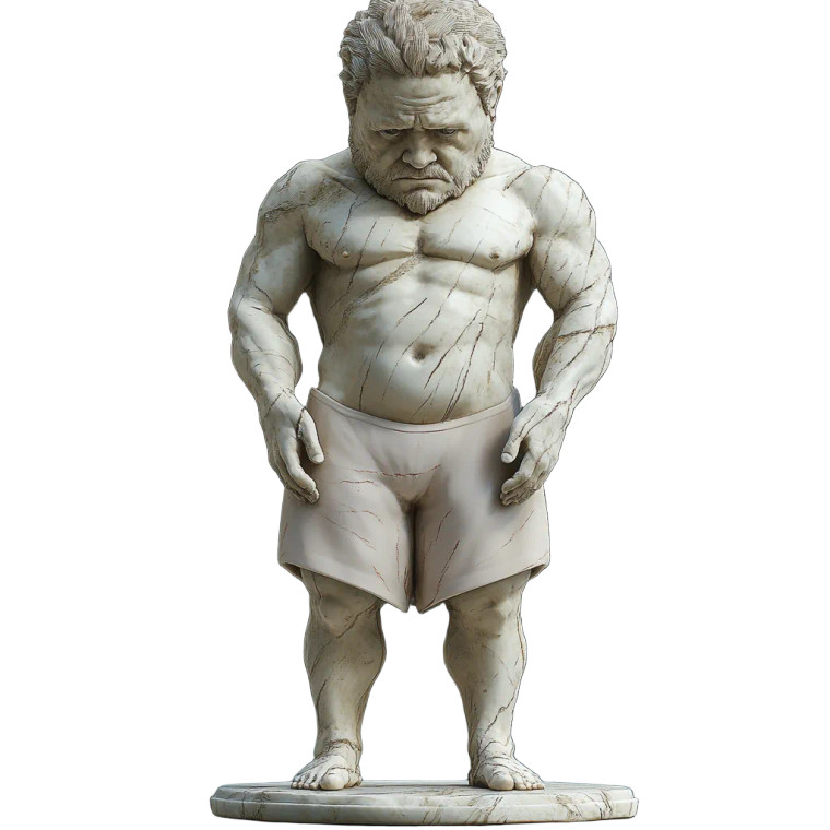 Marble Statue Man Vinyl Car Decal Sticker – Waterproof & UV-Resistant 8"