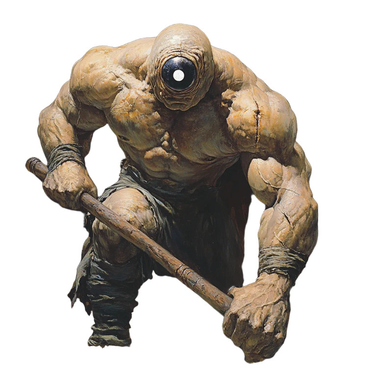 Cyclop Warrior Vinyl Car Decal Sticker – Waterproof & UV-Resistant 8"