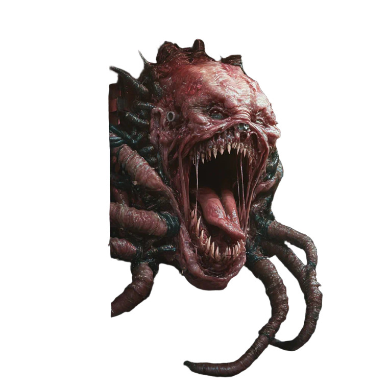 Screaming Meat Creature Vinyl Car Decal Sticker – Waterproof & UV-Resistant 8"