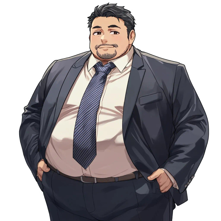 Anime Salaryman Vinyl Car Decal Sticker – Waterproof & UV-Resistant 8"