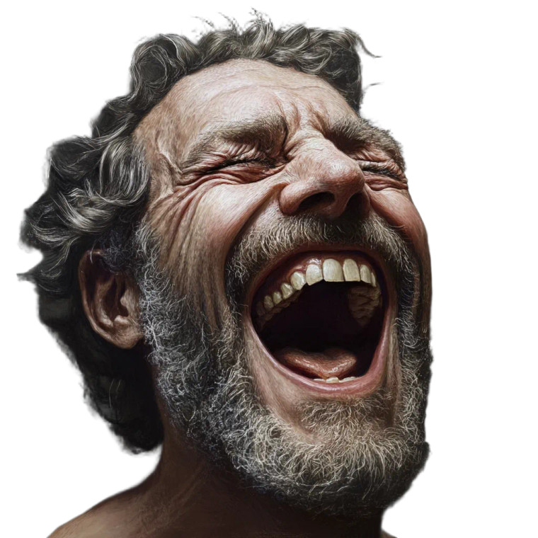 Laughing Men Vinyl Car Decal Sticker – Waterproof & UV-Resistant 8"