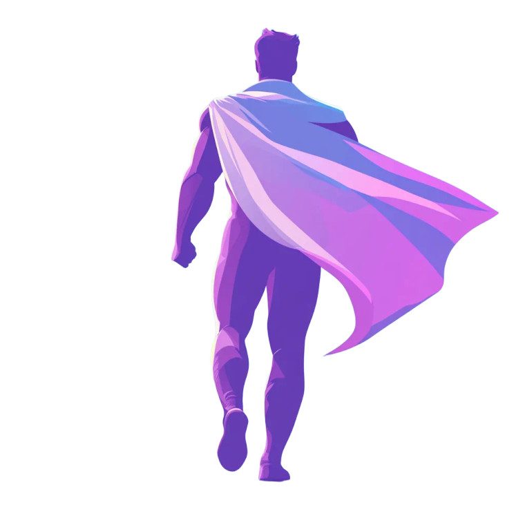 Superhero Back View Vinyl Car Decal Sticker – Waterproof & UV-Resistant 8"