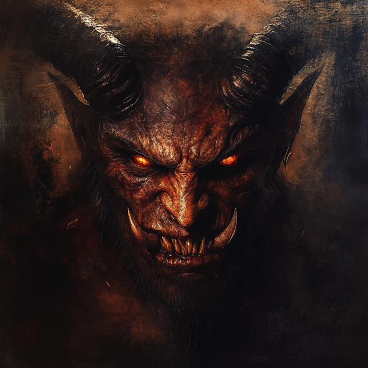 Realistic Demon Head Vinyl Car Decal Sticker – Waterproof & UV-Resistant 8"