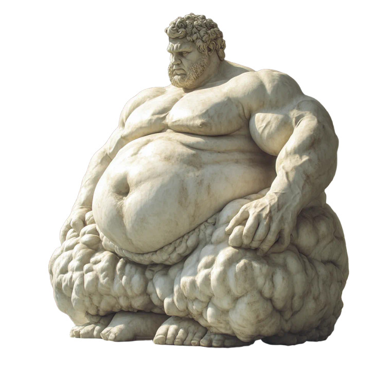 Unconventional Greek Statue V2 Vinyl Car Decal Sticker – Waterproof & UV-Resistant 8"