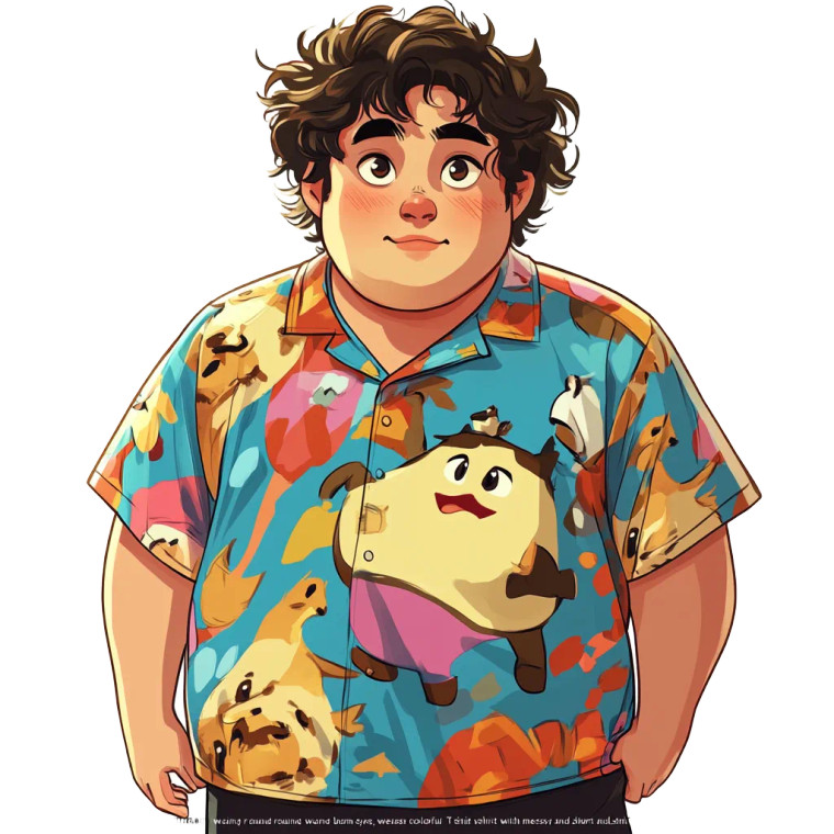 Chubby Young Man V2 Vinyl Car Decal Sticker – Waterproof & UV-Resistant 8"