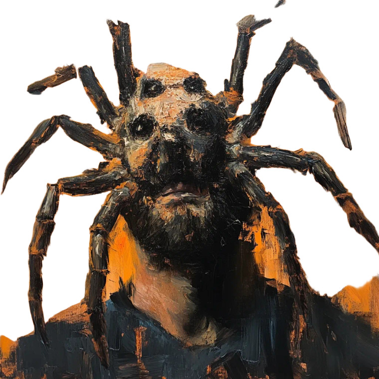 Tarantula Man Vinyl Car Decal Sticker – Waterproof & UV-Resistant 8"