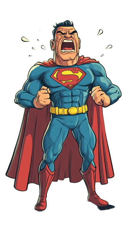 Superhero Spit Take Vinyl Car Decal Sticker – Waterproof & UV-Resistant 8"