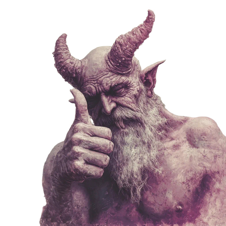 Satan Thumbs Up Vinyl Car Decal Sticker – Waterproof & UV-Resistant 8"