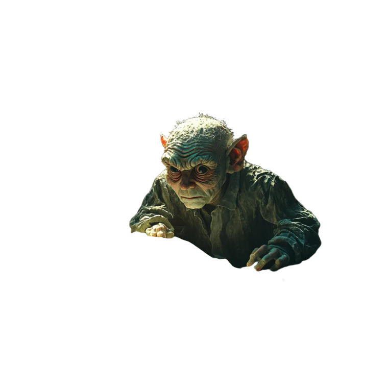 Gollum With Items Vinyl Car Decal Sticker – Waterproof & UV-Resistant 8"