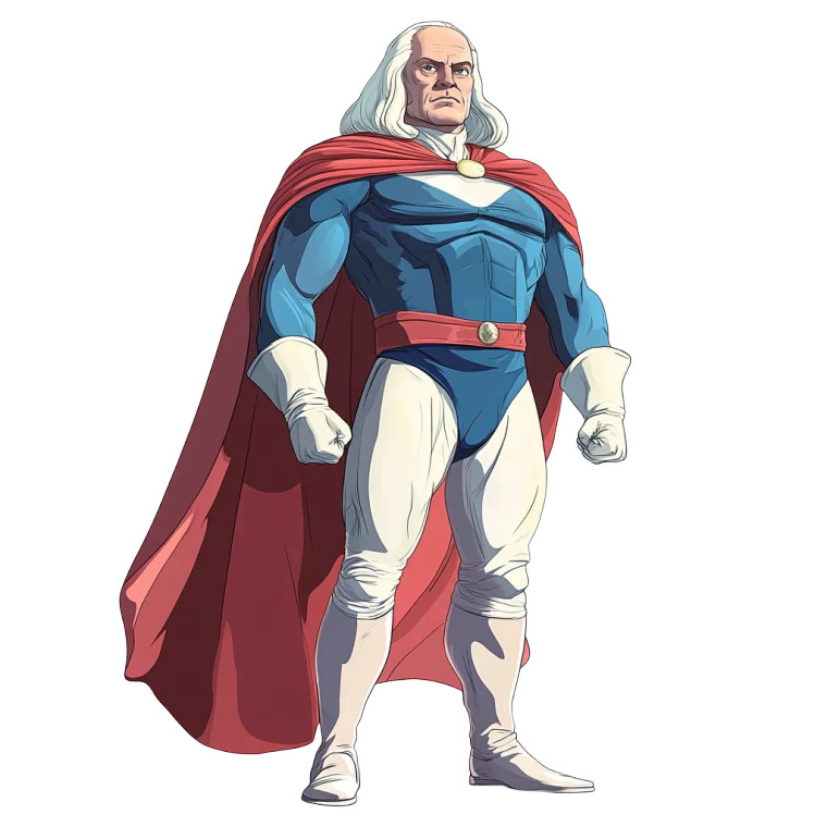 Superhero Franklin Vinyl Car Decal Sticker – Waterproof & UV-Resistant 8"
