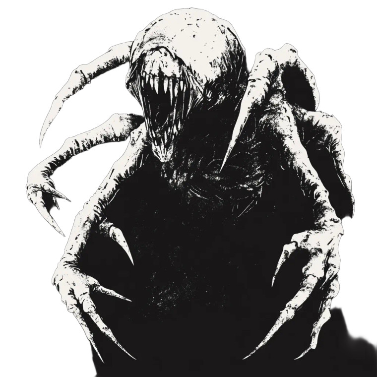 Creepy Horror Creature Vinyl Car Decal Sticker – Waterproof & UV-Resistant 8"