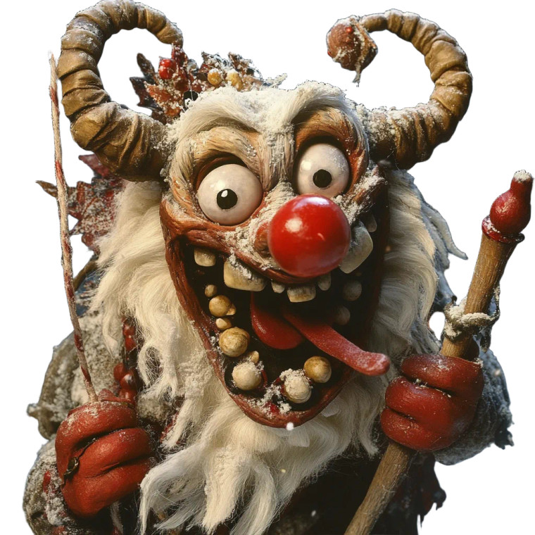 Muppet Krampus Vinyl Car Decal Sticker – Waterproof & UV-Resistant 8"