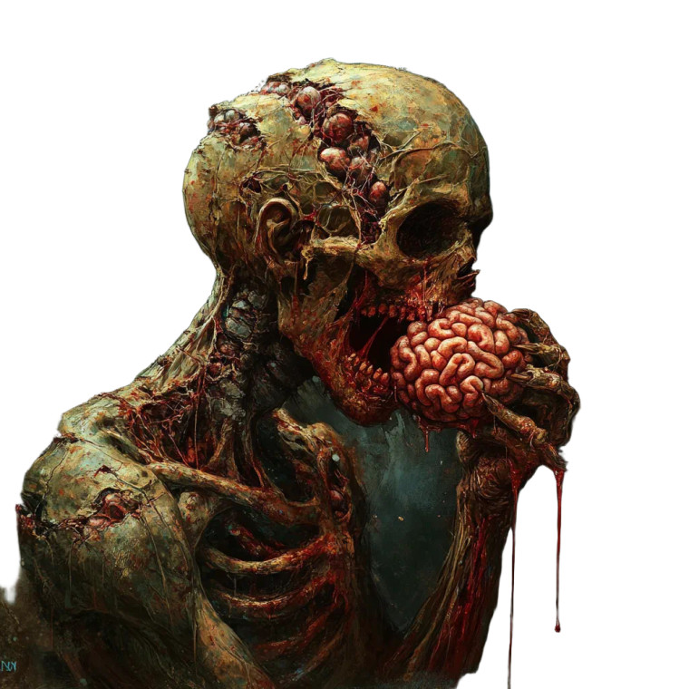 Metal Zombie Feast Vinyl Car Decal Sticker – Waterproof & UV-Resistant 8"