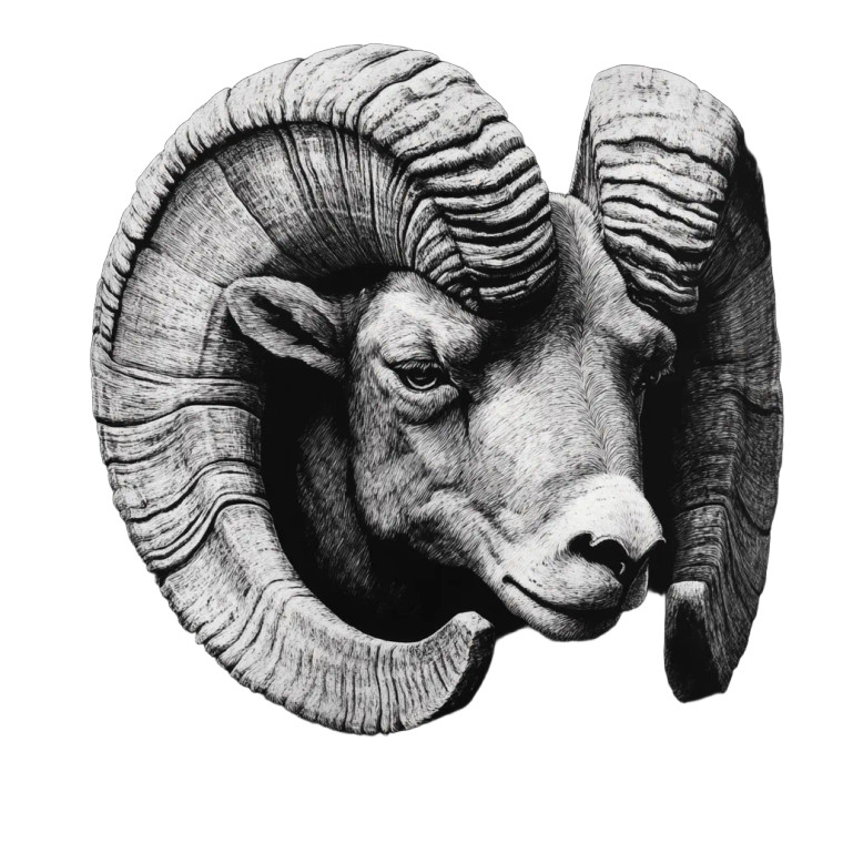 Rams Logo Graphite Vinyl Car Decal Sticker – Waterproof & UV-Resistant 8"