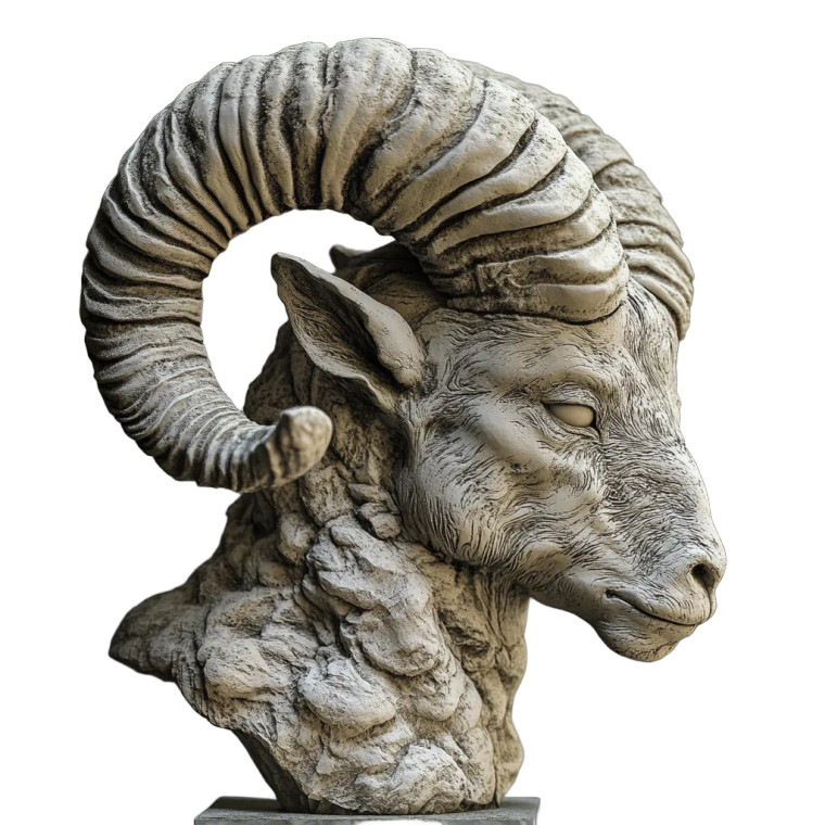 Capricorn Head V2 Vinyl Car Decal Sticker – Waterproof & UV-Resistant 8"