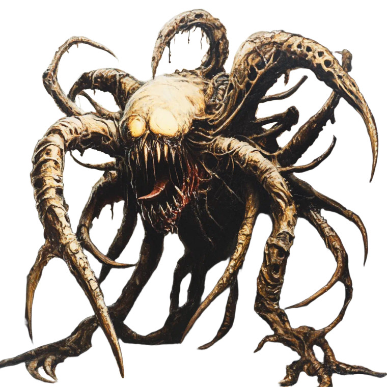 Monstrous Mindflayer Vinyl Car Decal Sticker – Waterproof & UV-Resistant 8"